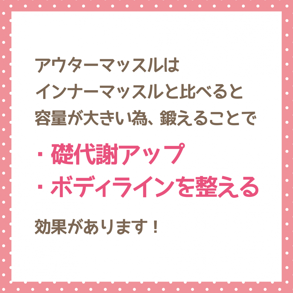 インナーマッスルとアウターマッスルの違い