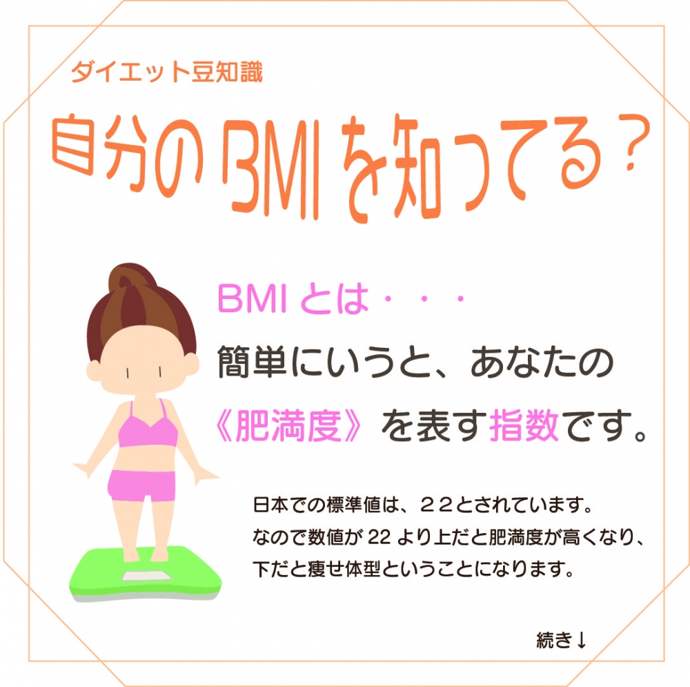 自分のBMIを知ってる？