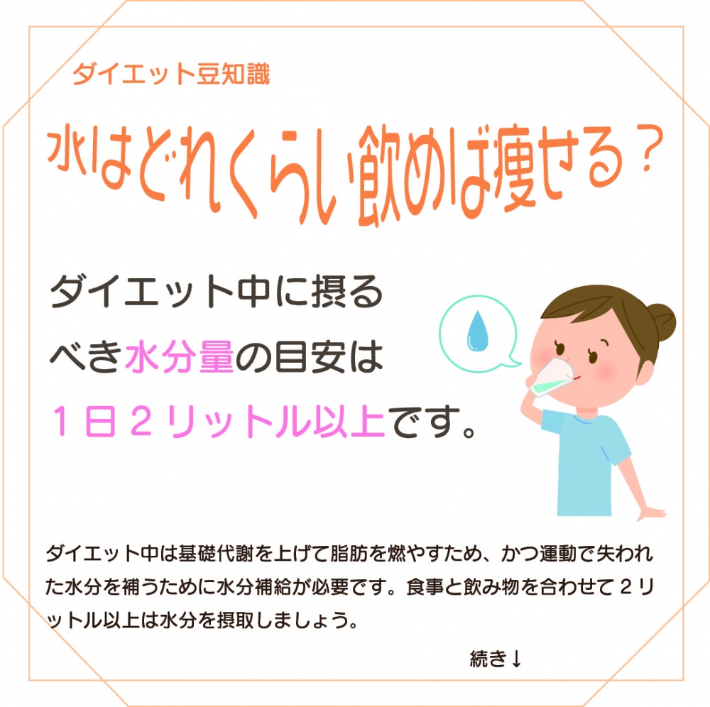 水はどれくらい飲めば痩せる？