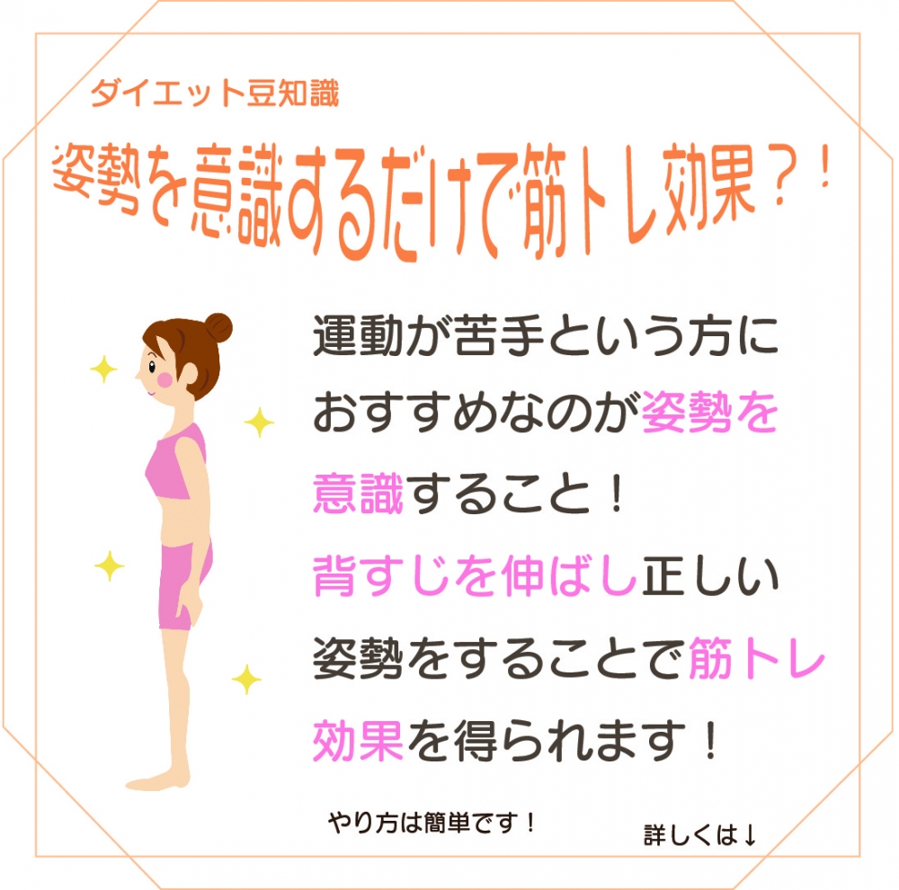 姿勢を意識するだけで筋トレ効果